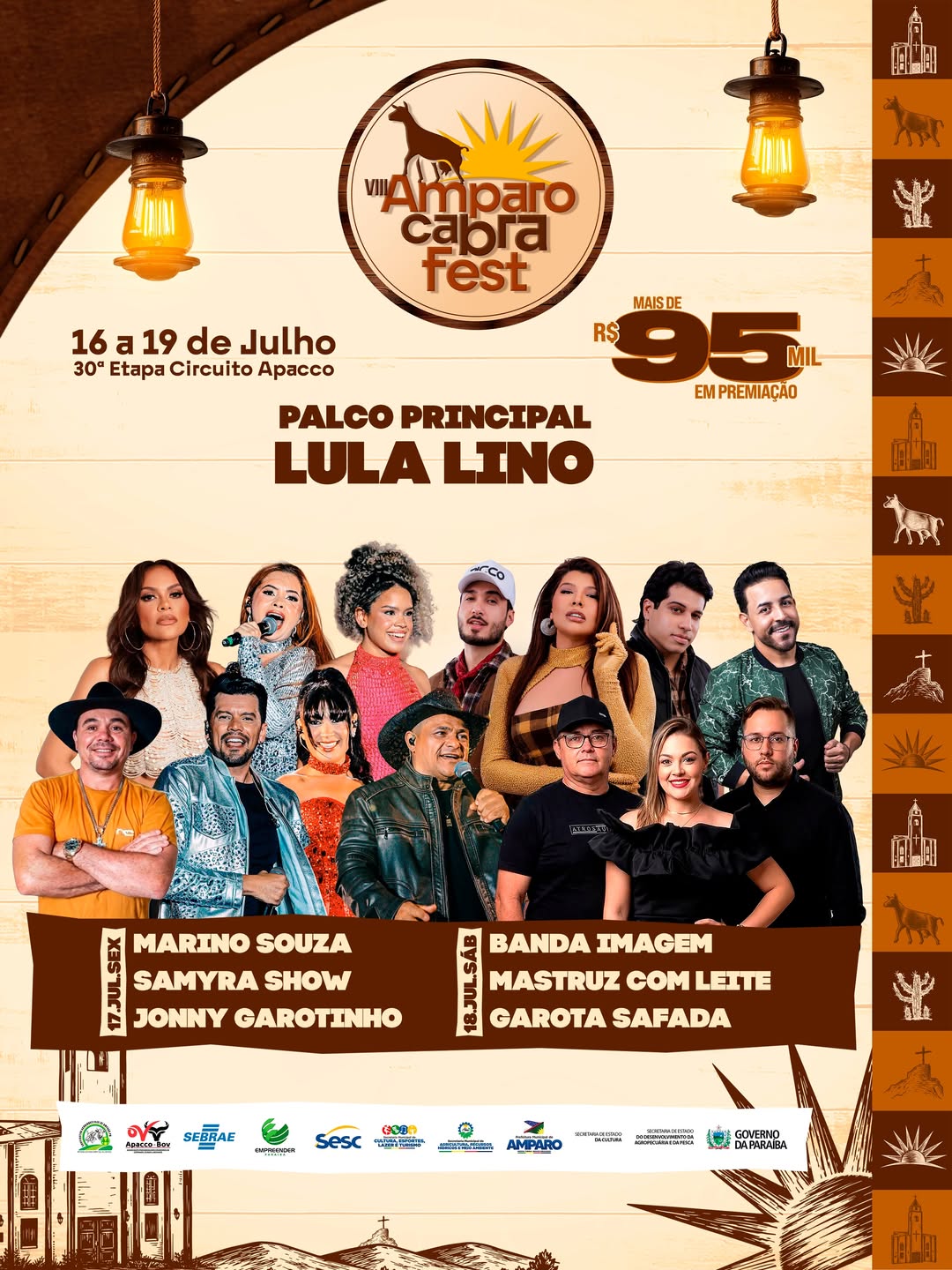 Prefeitura de Amparo divulga atrações do VIII Amparo Cabra Fest, que acontecerá de 16 a 19 de julho